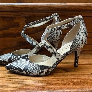 Unisa Monochrome Snake Pattern Heels
